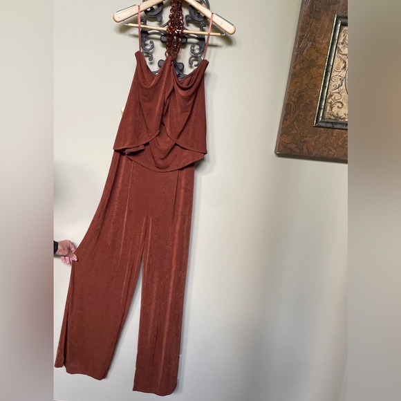 🆕 NWT Boston Proper Metallic Knit Wide Leg Pant Copper Outfit - Picture 12 of 16